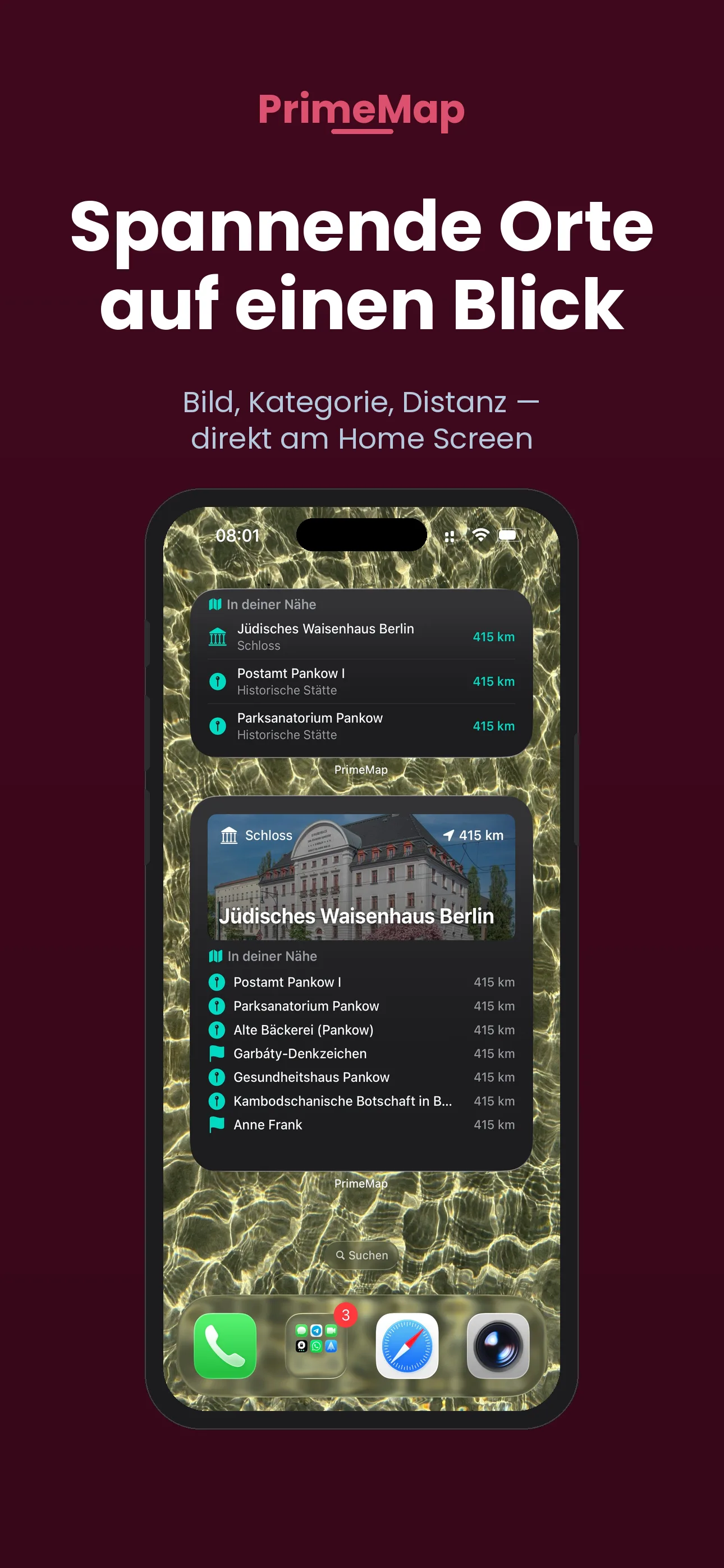 PrimeMap iOS Widget – spannende Orte direkt auf dem Home Screen