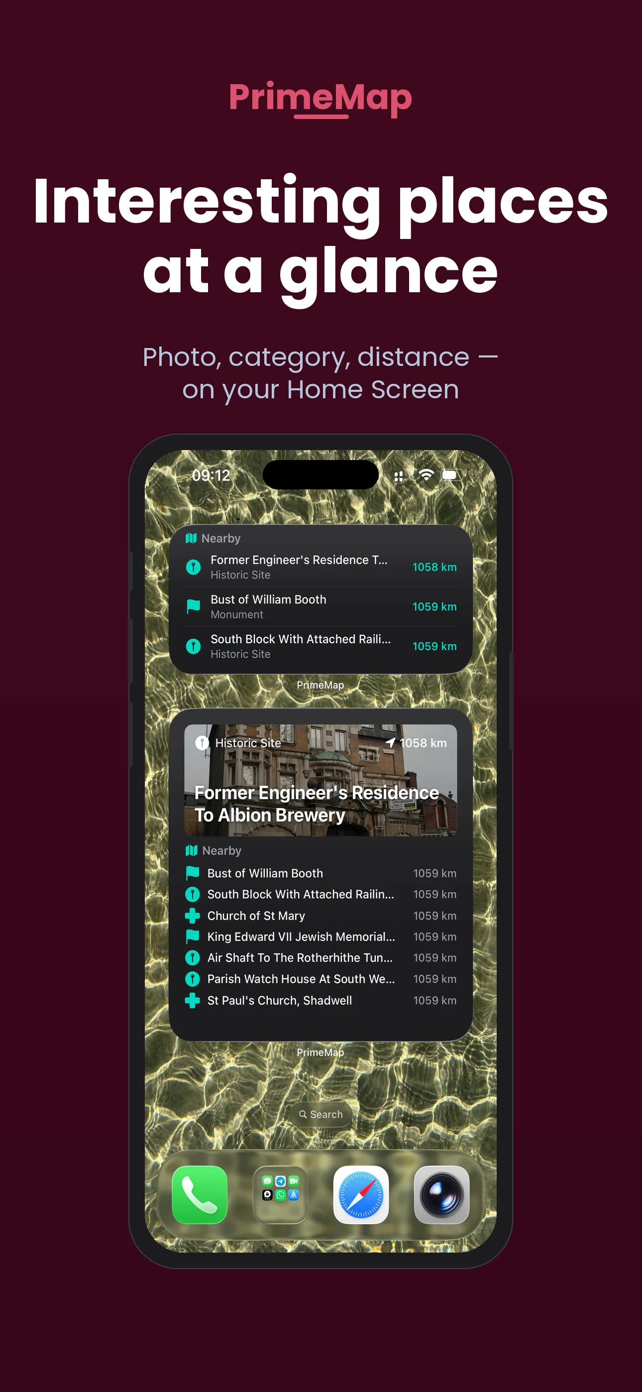 PrimeMap iOS Widget – discover places right from your Home Screen